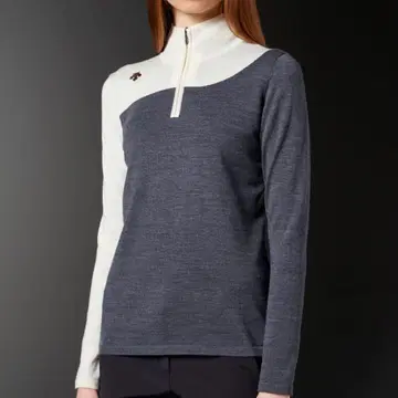 DESCENTE 정가 2.4만 지퍼 스탠드 스웨터 M 바이컬러