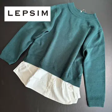 택 포함 새상품 LEPSIM 렙심 레이어드 니트 3way 그린