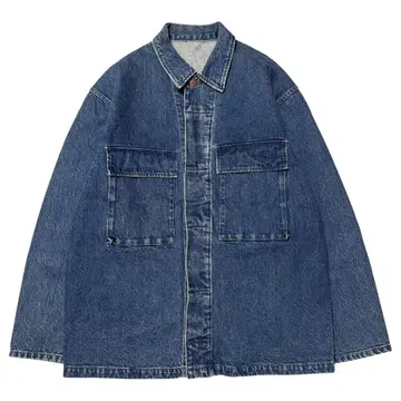 URU TOKYO USED 가공 데님 워크 커버올 자켓 3