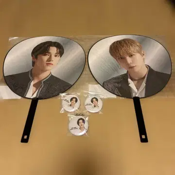 ATEEZ 우영 유노 부채 우영 캔뱃지