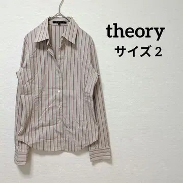 theory 사이즈 2 스트라이프 긴팔 셔츠 핑크 계열