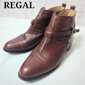[ REGAL 리걸 ] 가죽 조퍼 부츠 스트랩 브라운 24cm