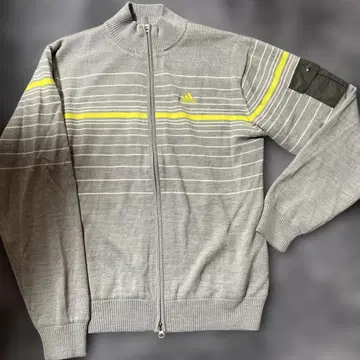 adidas 그레이 스트라이프 스웨터 M