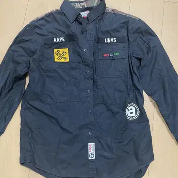 AAPE 카모플라쥬 옷깃 긴팔 셔츠 L 사이즈