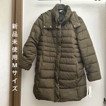 [택 포함 새상품] 올리브색 퀼팅 롱 코트