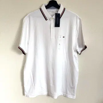 TOMMY HILFIGER 화이트 피케 셔츠 L 타미힐피거