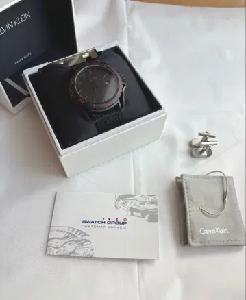 [ 새상품급 ] Calvin Klein K5Y31Z 블랙 레드 쿼츠 시계