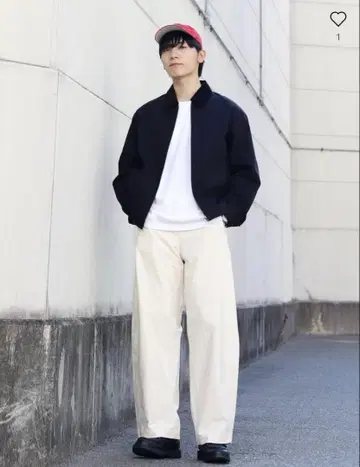 집업 숏 블루종 블랙 M