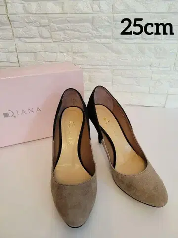 DIANA 베이지와 블랙 하이힐