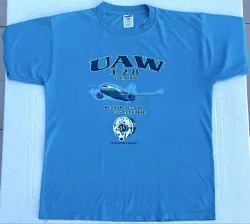 UAW 128 스카이블루 티셔츠 L 사이즈