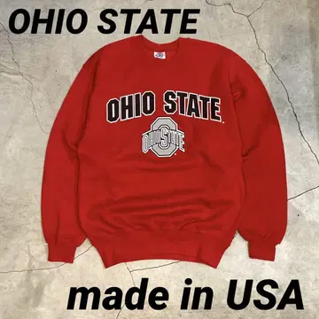 USA제 빈티지 OHIO STATE 맨투맨 M 빨간색 오하이오