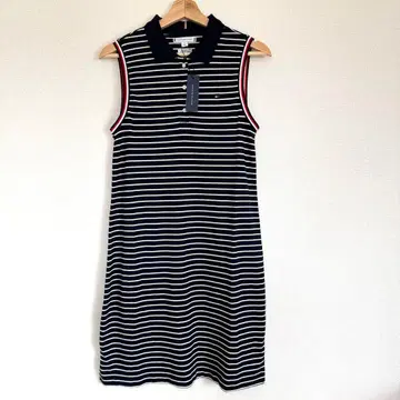 TOMMY HILFIGER 스트라이프 폴로 원피스 S