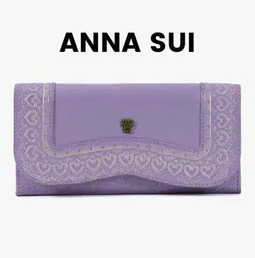 [ 새상품 ] ANNA SUI 프레임 예술 가부세 장지갑 안나수이 라벤더