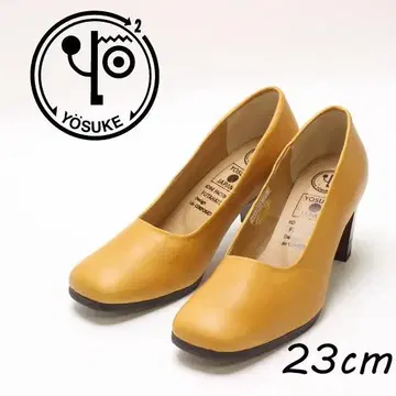 B7922 요스케 스퀘어토 가죽 힐 펌프스 23cm