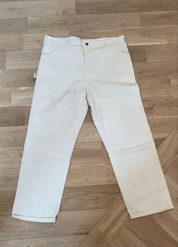 Dickies 워크 팬츠 화이트 치비 택 USA