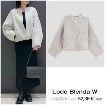 새상품 theory luxe 24AW Blenda 오버 사이즈 블루종