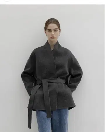 na.e allure coat 울 랩 코트 블랙