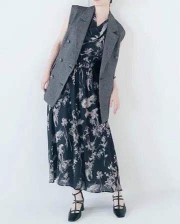 [가격 인하] FRAY I.D 프레이 아이디 허리 셔링 프린트 원피스