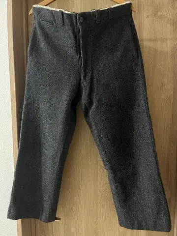 헌팅 or 아웃도어 헤비 울 팬츠 오래된 버튼 프론트