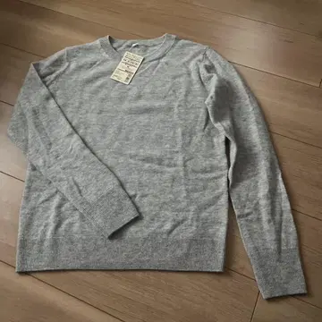 MUJI 야크 혼방 울 크루넥 스웨터 M 라이트 그레이