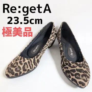 [컨디션 최상] Re:getA 리게타 펌프스 레오파드 애니멀 23.5cm