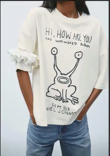 ZARA 다니엘 존스턴 티셔츠 사이즈Mw