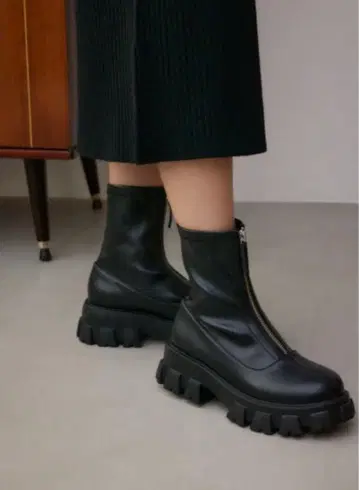 AZUL by moussy 프론트 지퍼 숏부츠