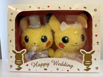 Happy Wedding 피카츄 봉제 인형 2체 세트