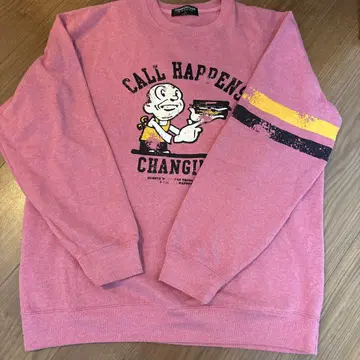 CALL HAPPENS CHANGING 맨투맨 핑크