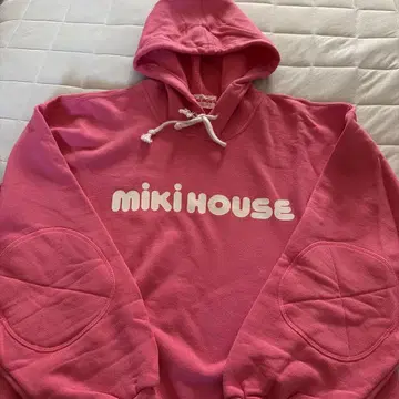 miki HOUSE 남성용 후드티 핑크