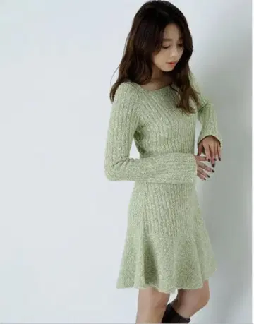 내추럴 뷰티 베이직 트위드 미니 원피스