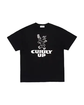 Curry Up 그래픽 T셔츠 블랙