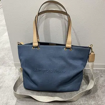 새상품급 Samantha Thavasa 사만사 피비 데님 토트백