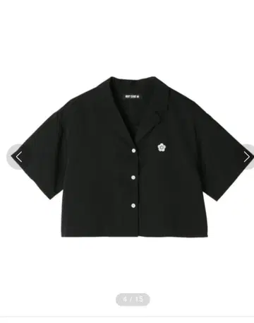 MARY QUANT 데이지 원포인트 크롭 블라우스