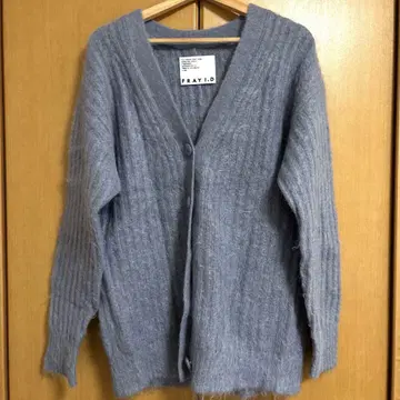 FRAY I.D 리브 V넥 가디건