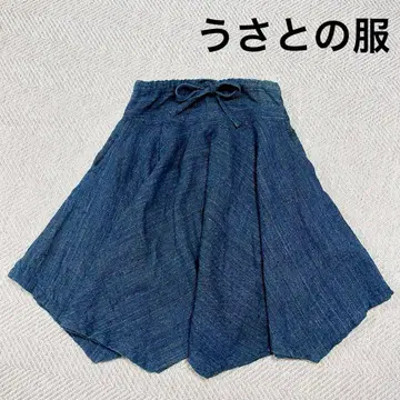 우사토 의류 플레어 스커트 팔각형 네이비 판초