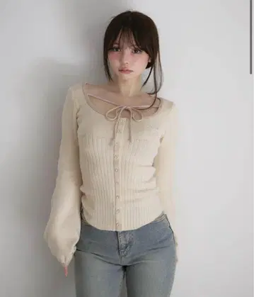 andmary Sonique knit tops ivory
