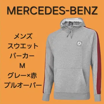 MERCEDES-BENZ 스웨트 파카 M 그레이 x 빨간색 풀오버 가을