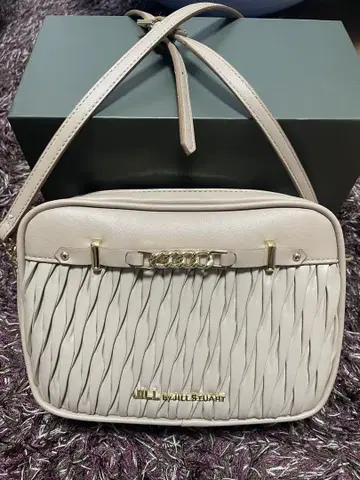 JILL STUART 플리츠 숄더백 핑크 베이지