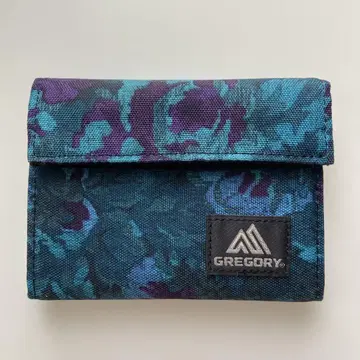 GREGORY 블루 태피스트리 접이식 지갑