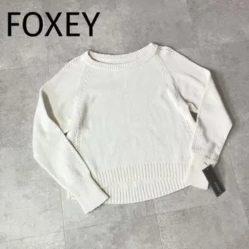 FOXEY 미사용 새상품 택 포함 니트 스웨터 캐시미어 혼방 38
