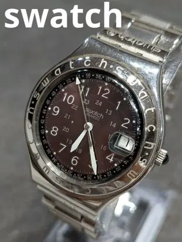 배터리 교체 완료 swatch irony 스와치 아이러니 실버 손목시계