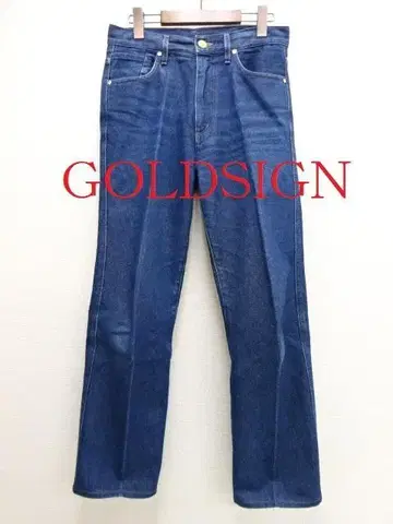 GOLDSIGN 블루 데님 팬츠 스트레이트 팬츠 26