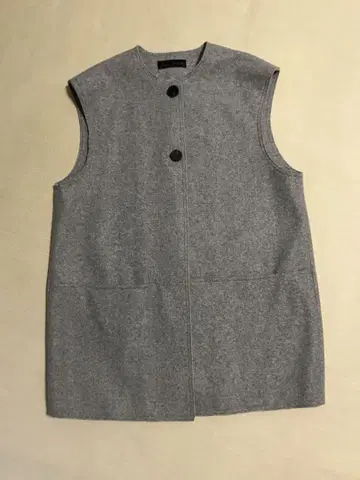 ZARA 그레이 슬리브리스 베스트 S 사이즈