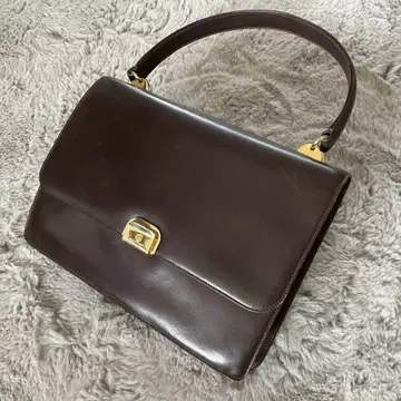 레트로 Gino Ferruzzi 다크 브라운 핸드백 구제 의류