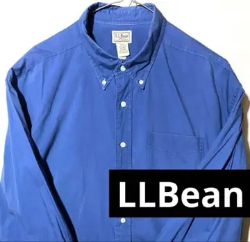 LLBean 엘엘빈 XL L 무지 블루 워크 긴팔 셔츠