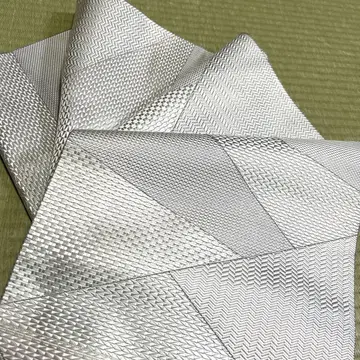 순수 실크 하카타 오리 나고야 오비 [ 기하학 패턴 ]