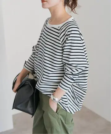 Spick and Span 보트넥 백 턱 풀오버