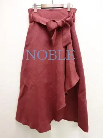 NOBLE 노블 플레어 랩스커트 38 빨간색 계열