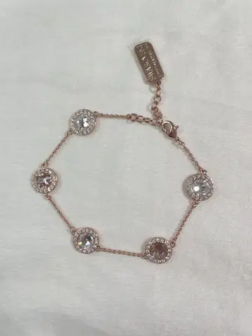 Swarovski 스와로브스키 핑크 골드 크리스탈 팔찌